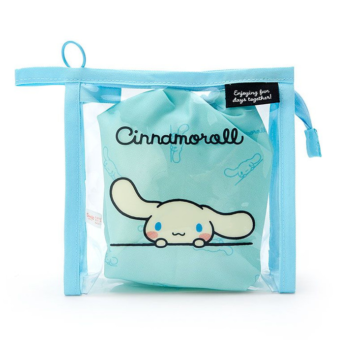Sanrio Clear Pouch with Drawstring Bag Cinnamoroll (Simple Design)