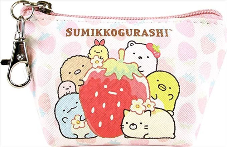 T's Factory Sumikko Gurashi Triangle Mini Pouch - Strawberry Fair