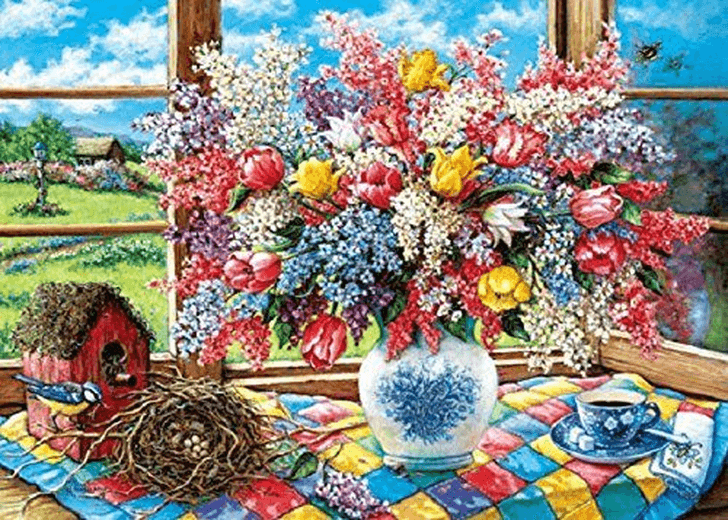 APPLEOne Jigsaw Puzzle 500-234 Spring gift (500 Pieces)