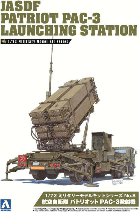 Aoshima Military Model Kit 1/72 JASDF Patriot PAC-3 Launching Station Plastic Model