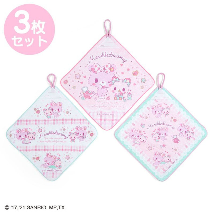 Sanrio Hand Towels with Loops (Set of 3) Mewkledreamy