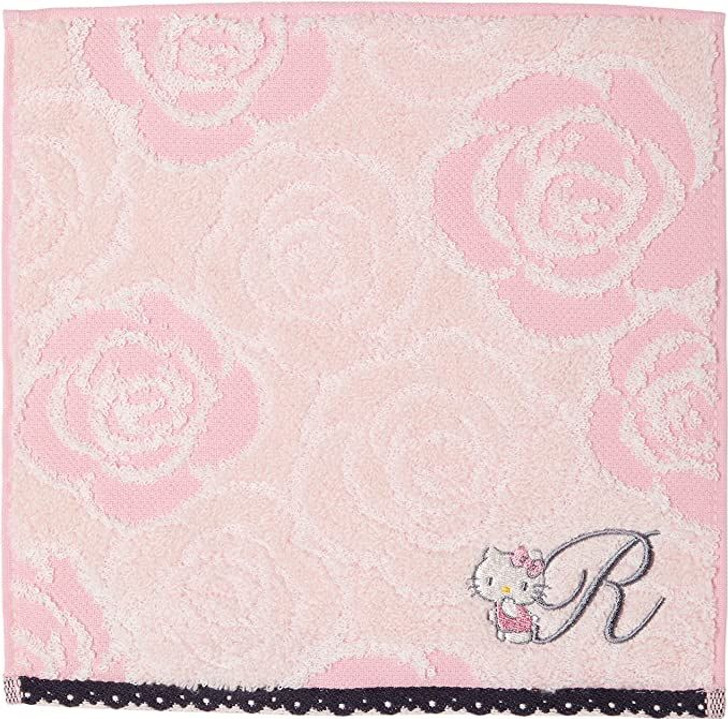 Marushin Hello Kitty Mini Towel - Initial Rose Kitty (R)