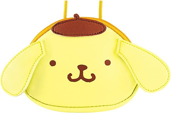 T's Factory Sanrio Pom Pom Purin Face Pouch With Neck Strap