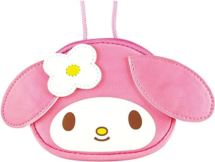 T's Factory Sanrio My Melody Face Pouch With Neck Strap