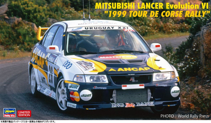 Hasegawa 1/24 Mitsubishi Lancer Evolution VI '1999 Tour De Corse Rally' Plastic Model