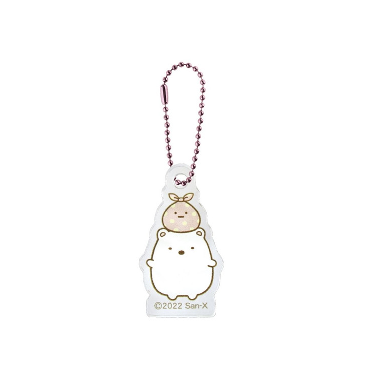 T's Factory Sumikko Gurashi Mini Acrylic Key Chain Shirokuma& Furoshiki