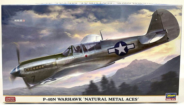 Hasegawa 1/48 P-40 Warhawk Natural Metal Aces Plastic Model