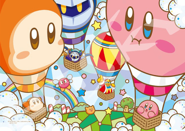 Ensky Art Crystal Jigsaw Puzzle 208-AC29 Kirby Balloon Festival (208 Pieces)