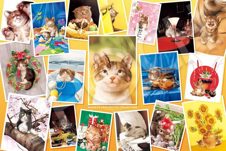 Epoch 12-522s Jigsaw Puzzle Cats All Over! Makoto Muramatsu Collection (1000 Pieces)