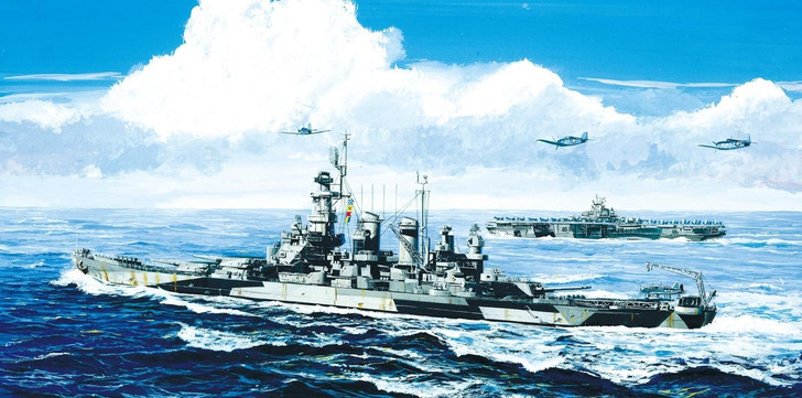 Pit-Road 1/700 Skywave U.S. Navy Battleship BB-55 North Carolina 1944 Plastic Model