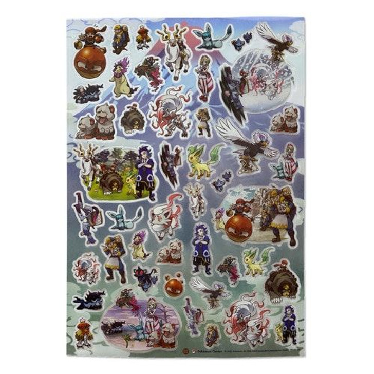 Pokemon Center Original A4 Size PET Sticker HISUI DAYS