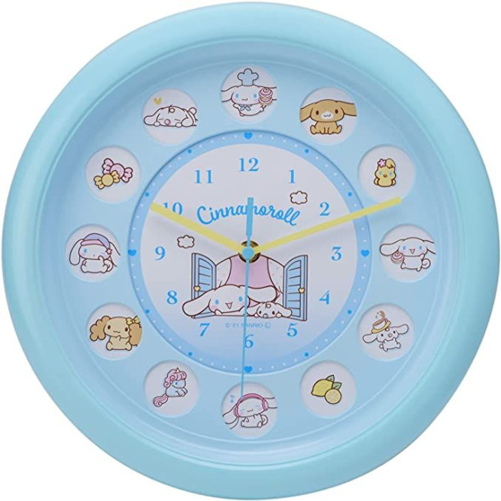 T's Factory Sanrio Round Wall Clock - Cinnamoroll