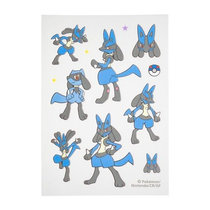 Pokemon Center Original irodo Fabric Transfer Sticker - Riolu Lucario