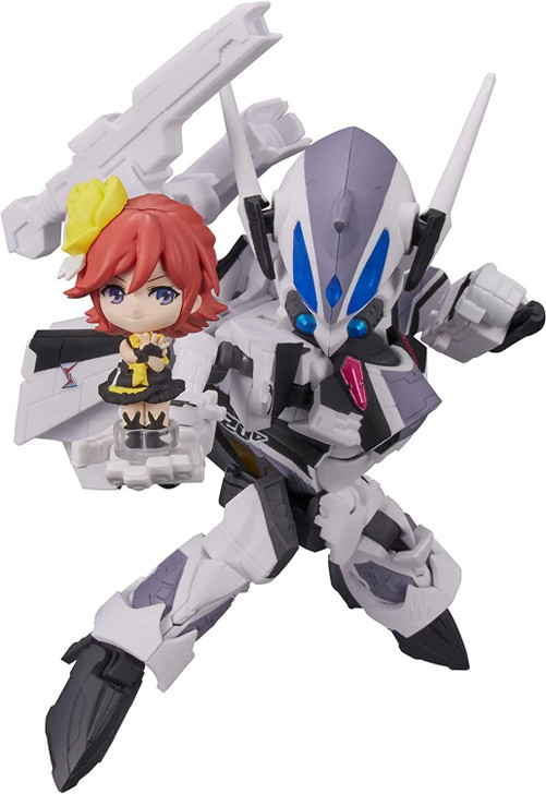 Bandai TINY SESSION VF-31F Siegfried Messer Ihlefeld Custom w/ Kaname Buccaneer (Macross Delta)