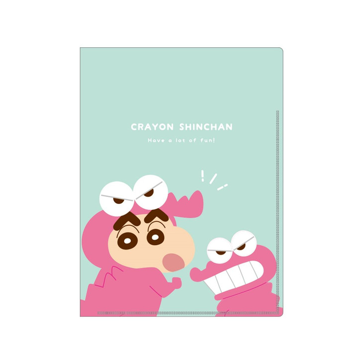 T's Factory Crayon Shin-chan  Double Side Folder with Pocketã€€Shin-chan with Waniyama-san