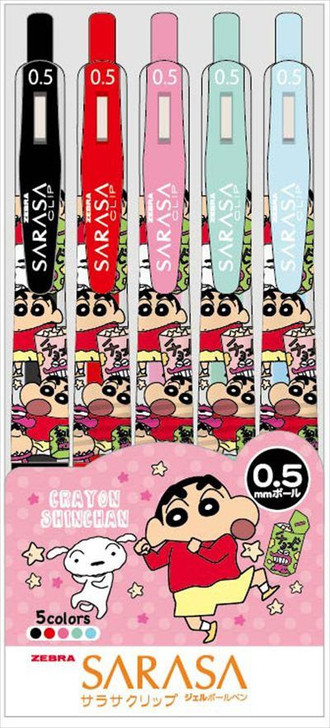 T's Factory Crayon Shin-chan Sarasa Color Ballpoint Pen 5pcs Set B