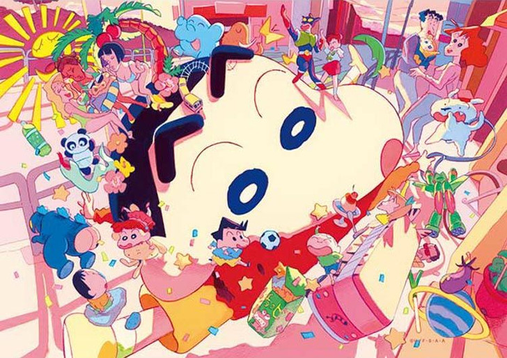 Jigsaw Puzzle Crayon Shin-chan 30th Anniversary Art (108 Pieces)