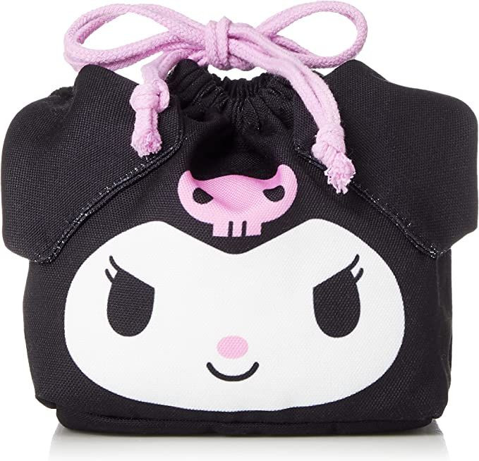 T's Factory Sanrio Face Drawstring Bag Kuromi