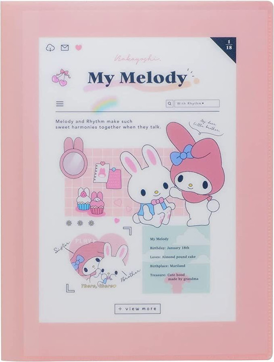 T's Factory Sanrio Hardcover 6 Pieces Clear Holder My Melody