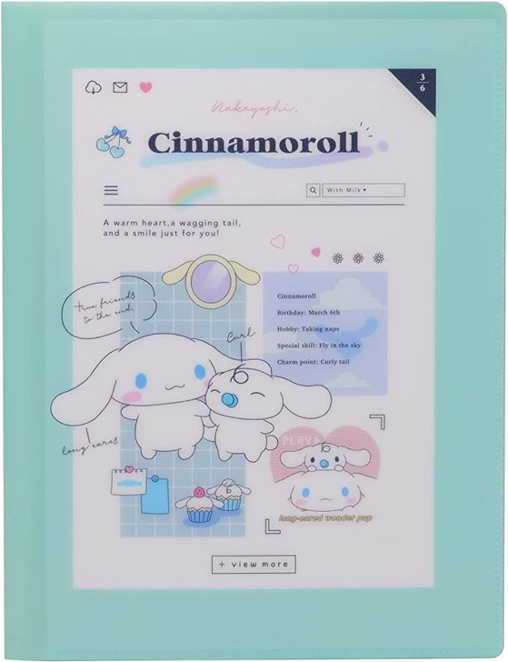 T's Factory Sanrio Hardcover with 6 Pieces Clear Holder Cinnamoroll