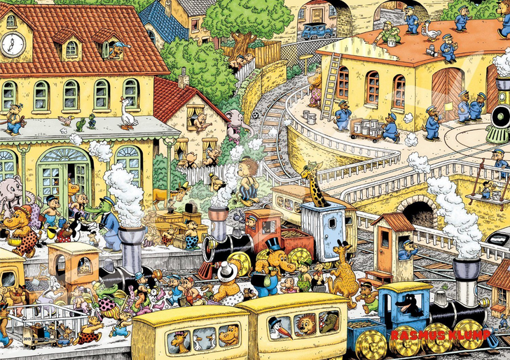Ensky Jigsaw Puzzle 108-598 RASMUS KLUMP Station (108 Pieces) (4970381188689)