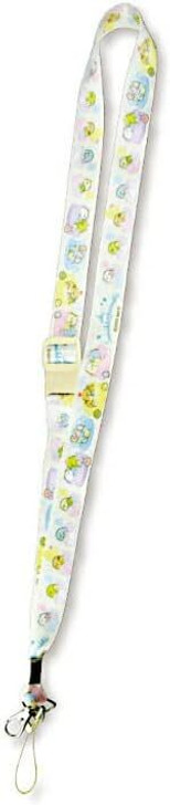 T's Factory Sumikko Gurashi Antibacterial Neck Strap Tapioka Park / Cream