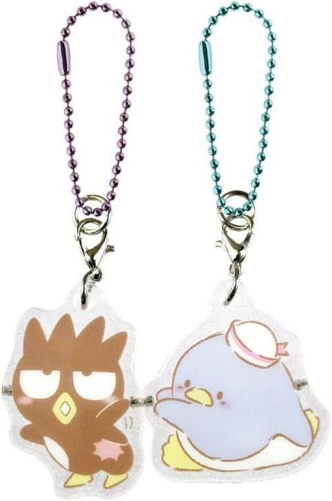 Sanrio Clear Pair Acrylic Keychain Bad Badtz-Maru Tuxedo Sam