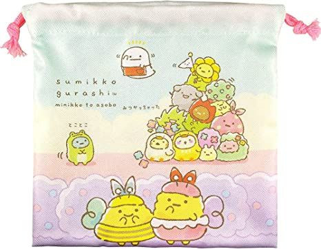 T's Factory Sumikko Gurashi Drawstring Bag Let's Play with Minikko
