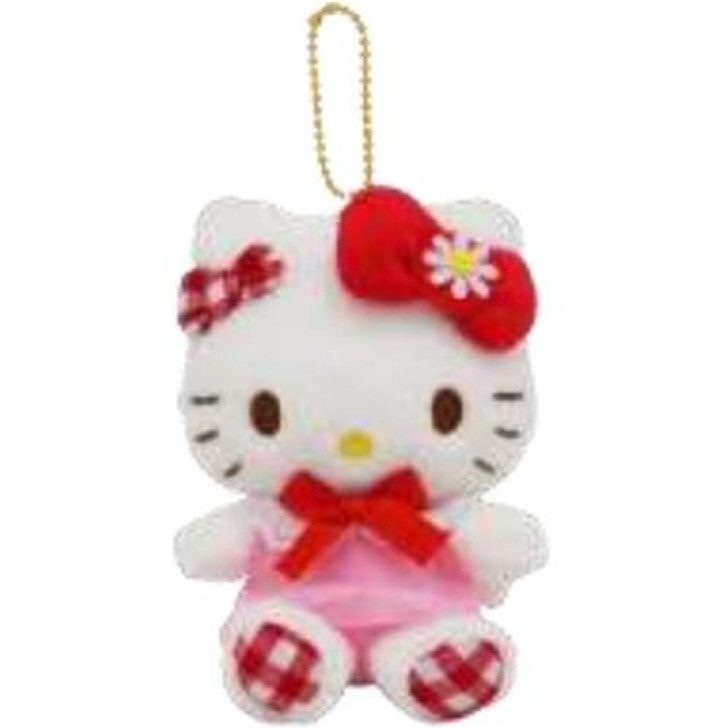 Nakajima Sanrio Characters Checkered Plush Mascot Hello Kitty