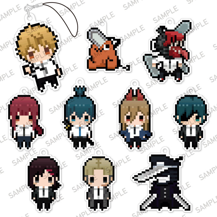 Chainsaw Man Pixel Art Strap Collection 10pcs Complete Box