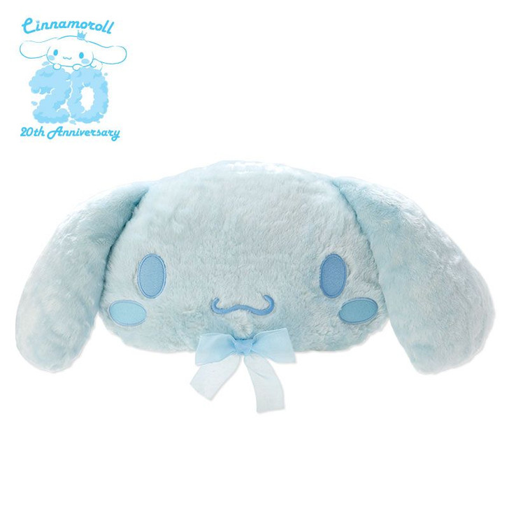 Sanrio Face-shaped Cushion Cinnamoroll  (Sky Blue Candy Design)