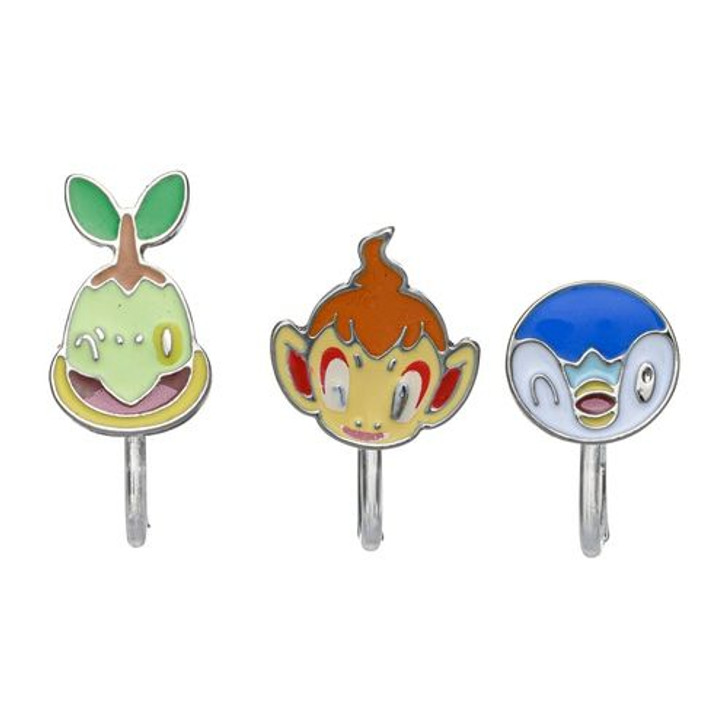 Pokemon Center Original Accessory Earrings 68 Turtwig, Chimchar ,Piplup