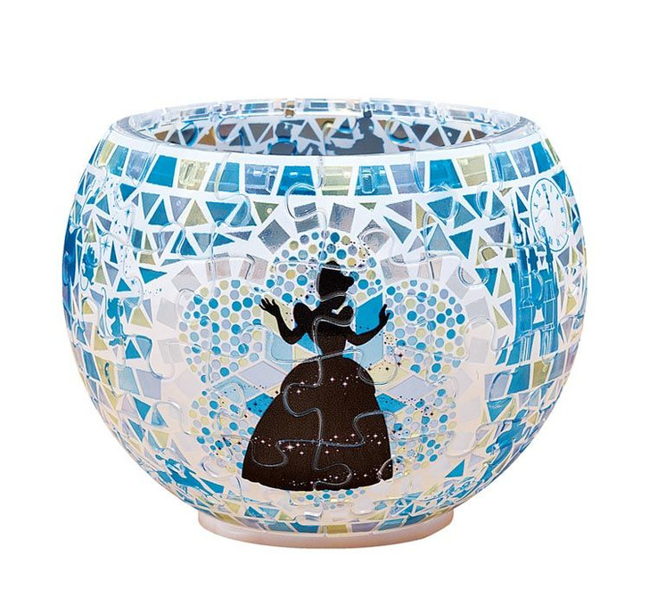 Yanoman 2201-61 3D LED Lamp Shade Puzzle Disney Cinderella Glass Mosaic Pattern (80 Pieces)