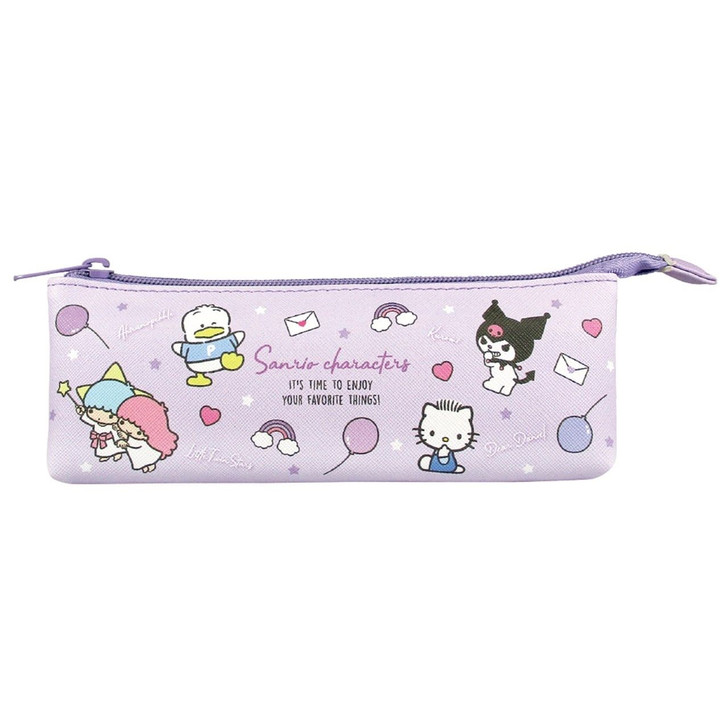 T's Factory Sanrio Slim Boat-Shaped Pouch Pencil Case Purple