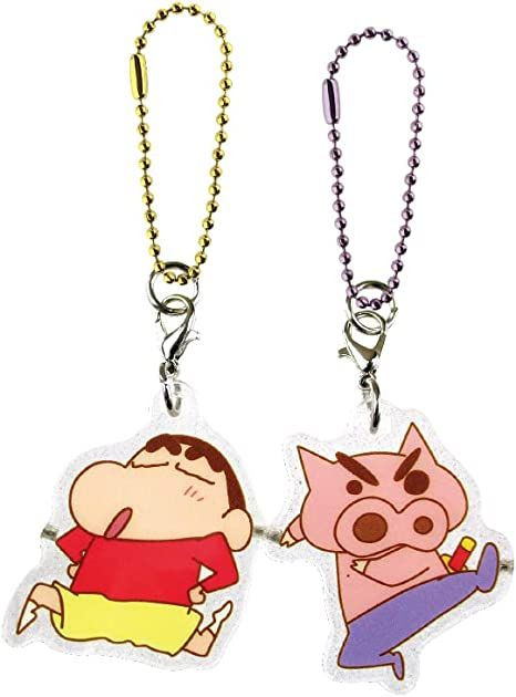 T's Factory Clear Pair Acrylic Key Chain Crayon Shin-chan Shin-chan & Buriburizaemon