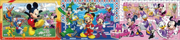 Apollo-sha 24-169 Jigsaw Puzzle Disney Mickey Mouse & Friends Panorama  Puzzle (10+15+20 Pieces)