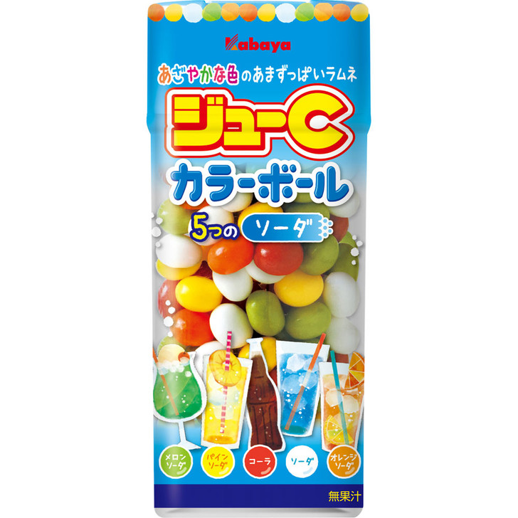 Kabaya Foods Ju C Color Ball Soda 35G