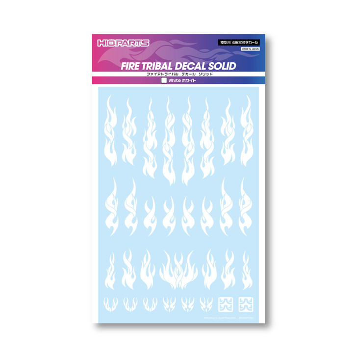 HiQparts Fire Tribal Decals Solid White