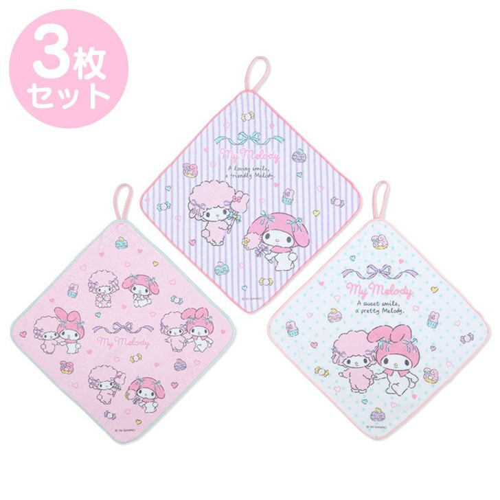 Sanrio Hand Towel with Loop Set (3 pcs) My Melody