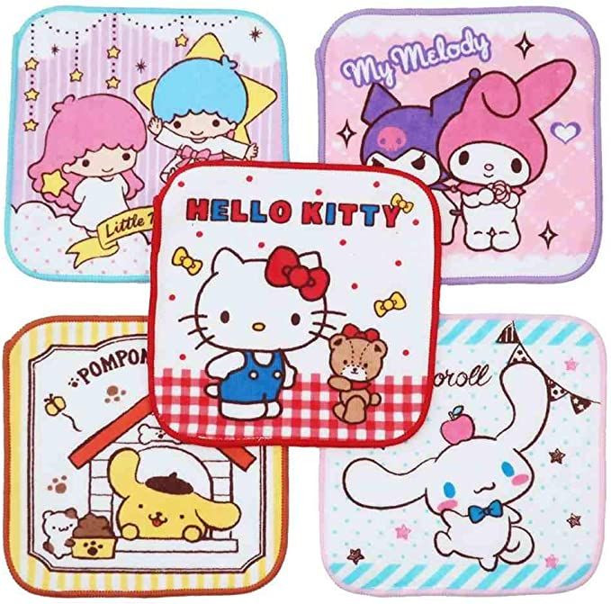 Marushin Sanrio Mini Towel Set of 5 Sanrio Characters
