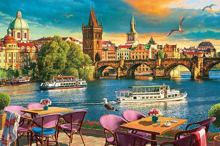 Appleone 500-302 Jigsaw Puzzle The Moldau Prague Fantastic Collection (500 Pieces)