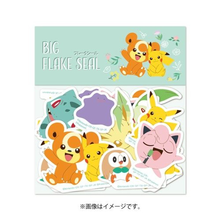 Pokemon Center Original Big Flake Sticker Botanical