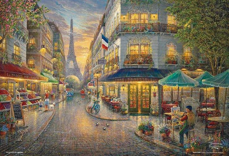 Beverly 500S-010 Jigsaw Puzzle Paris Cafe Thomas Kinkade (500 S-Pieces)