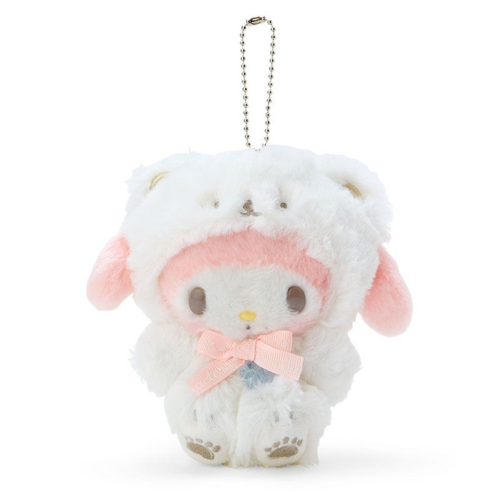 Sanrio Plush Mascot Holder My Melody (Fluffy Snow Design)