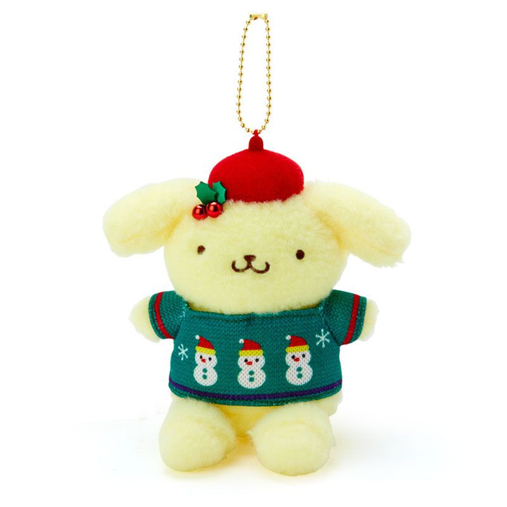 Sanrio PomPom Purin Mascot Plush (Christmas Sweater)