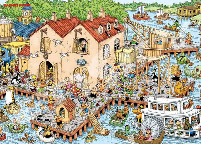 Ensky Jigsaw Puzzle 500-183 RASMUS KLUMP Harbor (500 Pieces) (4970381188702)