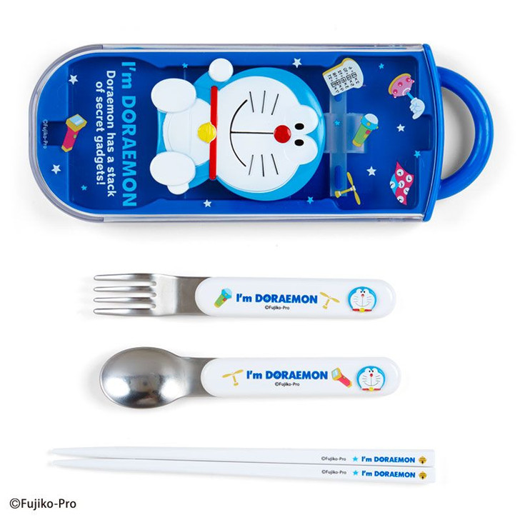 Sanrio Lunch Trio Set (Fork, Spoon, Chopsticks) Doraemon