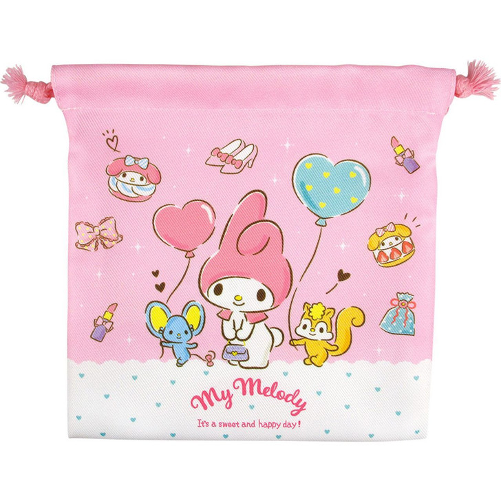 T's Factory Sanrio Flat Drawstring Bag Shopping / My Melody