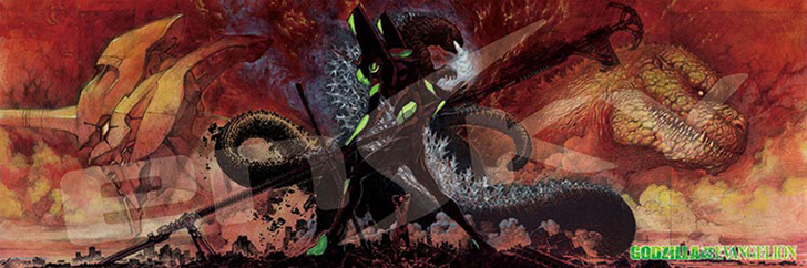 Ensky Jigsaw Puzzle 950-42 Godzilla vs Evangelion Mythology of Guren (950 Pcs) (4970381190873)