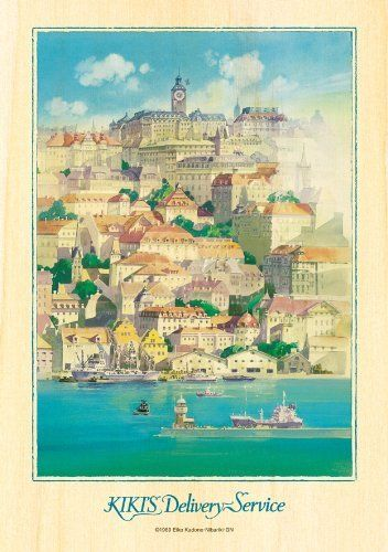 Ensky Wooden Jigsaw Puzzle 208-W205 Kikis Delivery Service Studio Ghibli 208 Pie (4970381175207)